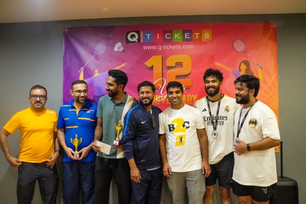 Young ANRIA Qatar players with their tournament trophies
