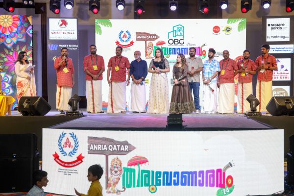 The Thiruvonaravam stage during ANRIA Qatar Onam celebrations